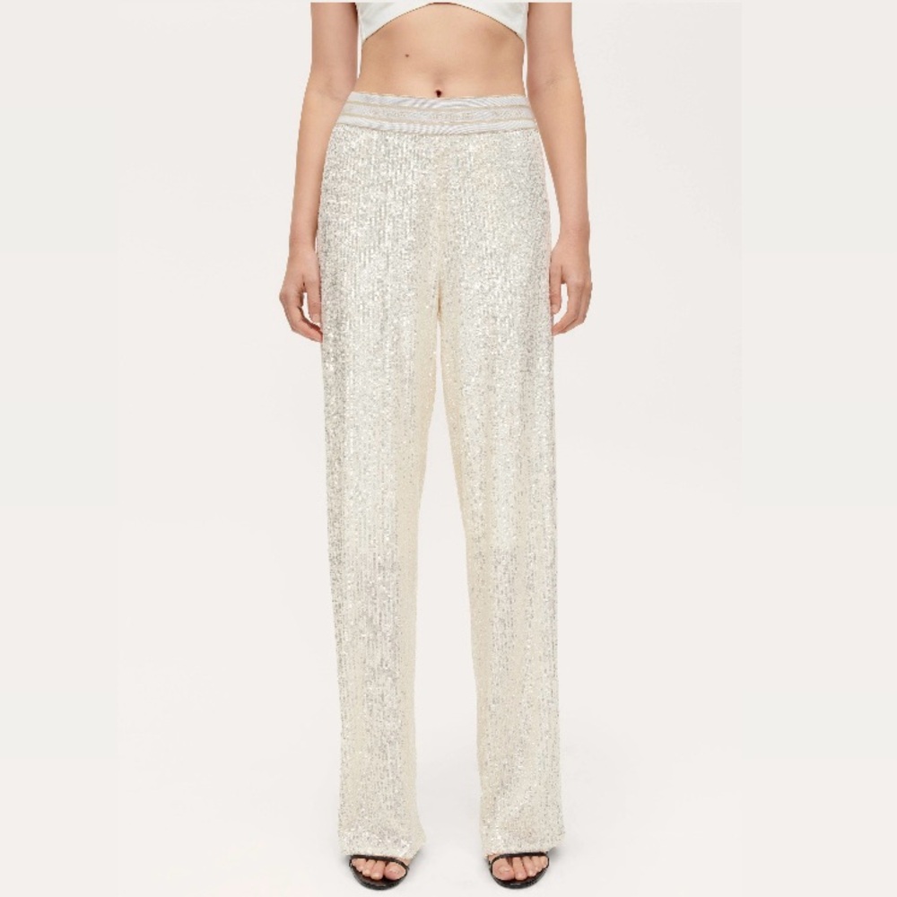 Cambio Alice sequin wide-leg pants. 🤍